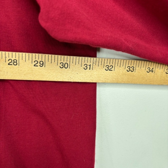 Universal Standard Tesino Midi Dress 32 Long Sleeve Stretch Jersey V Neck Red - Picture 10 of 13